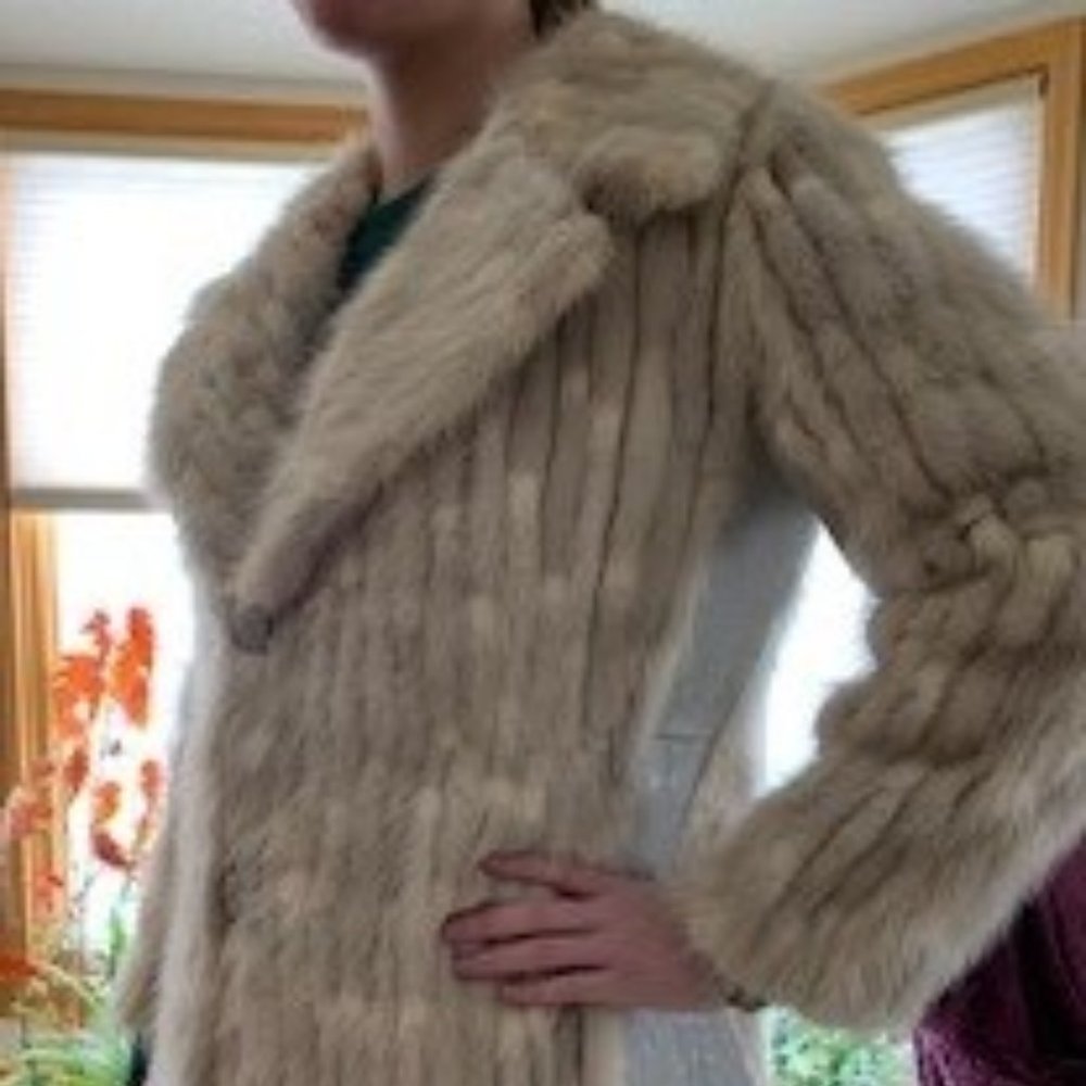 1970's mink and leather coat